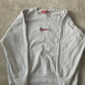 Supreme Light Gray Crewneck Sweater